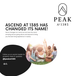 New name, same amazing service. Ascend at 1385 is now Peak at 1385!