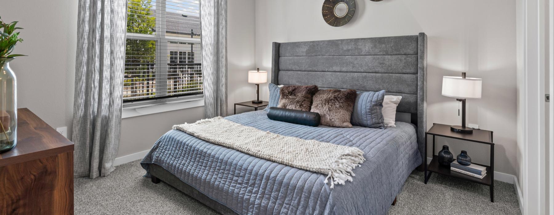 bedroom with large window
