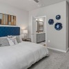 spacious bedroom with private bathroom