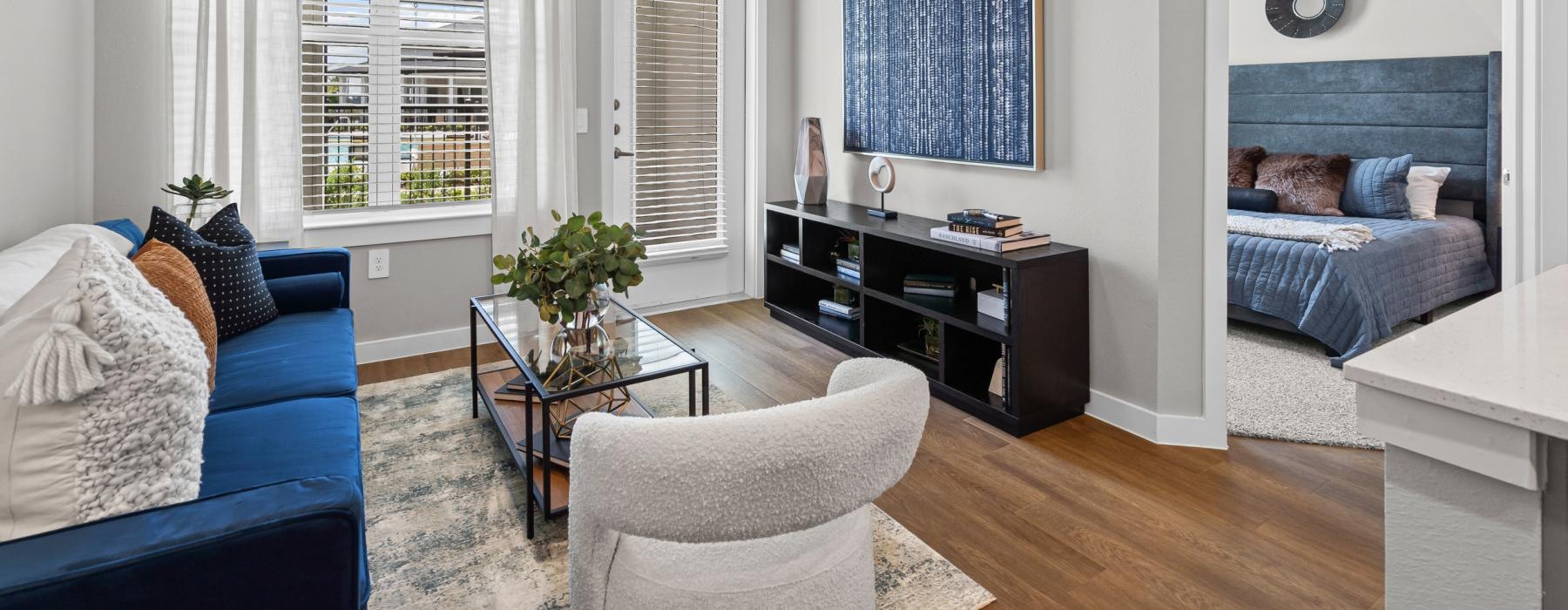 access to private patio in living room